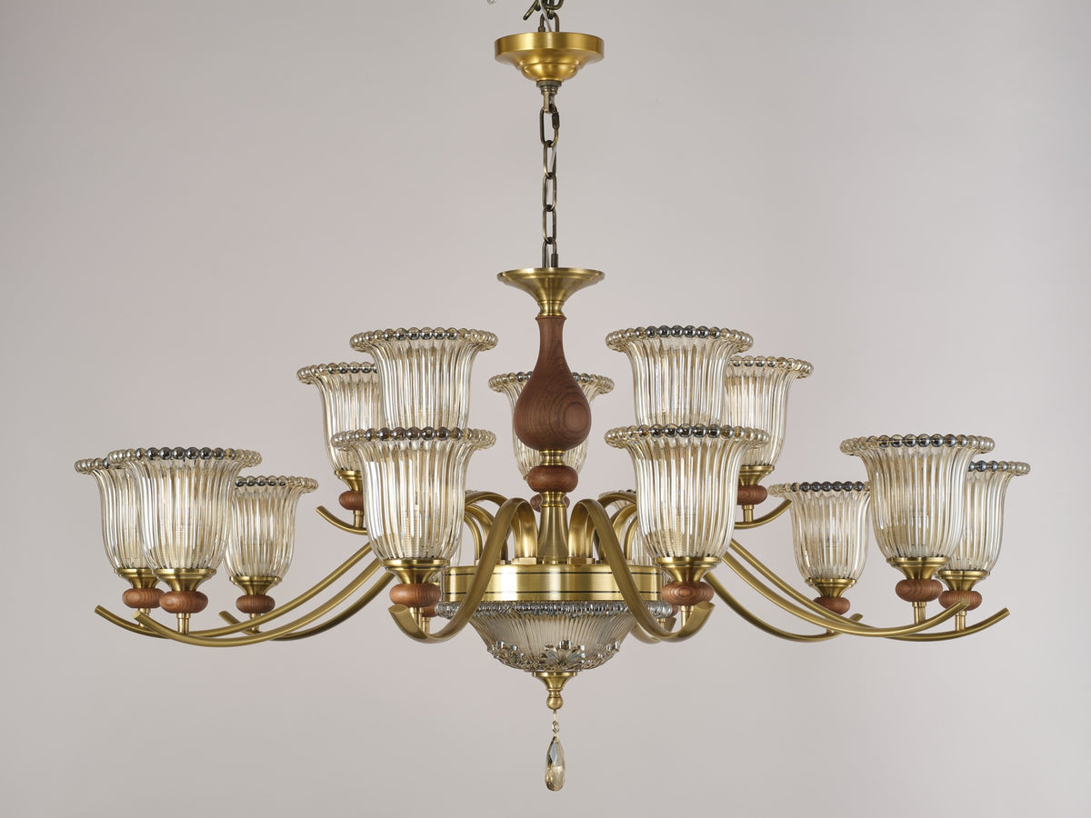 Tullienne fifteen-light 10+5 chandelier - real product photograph