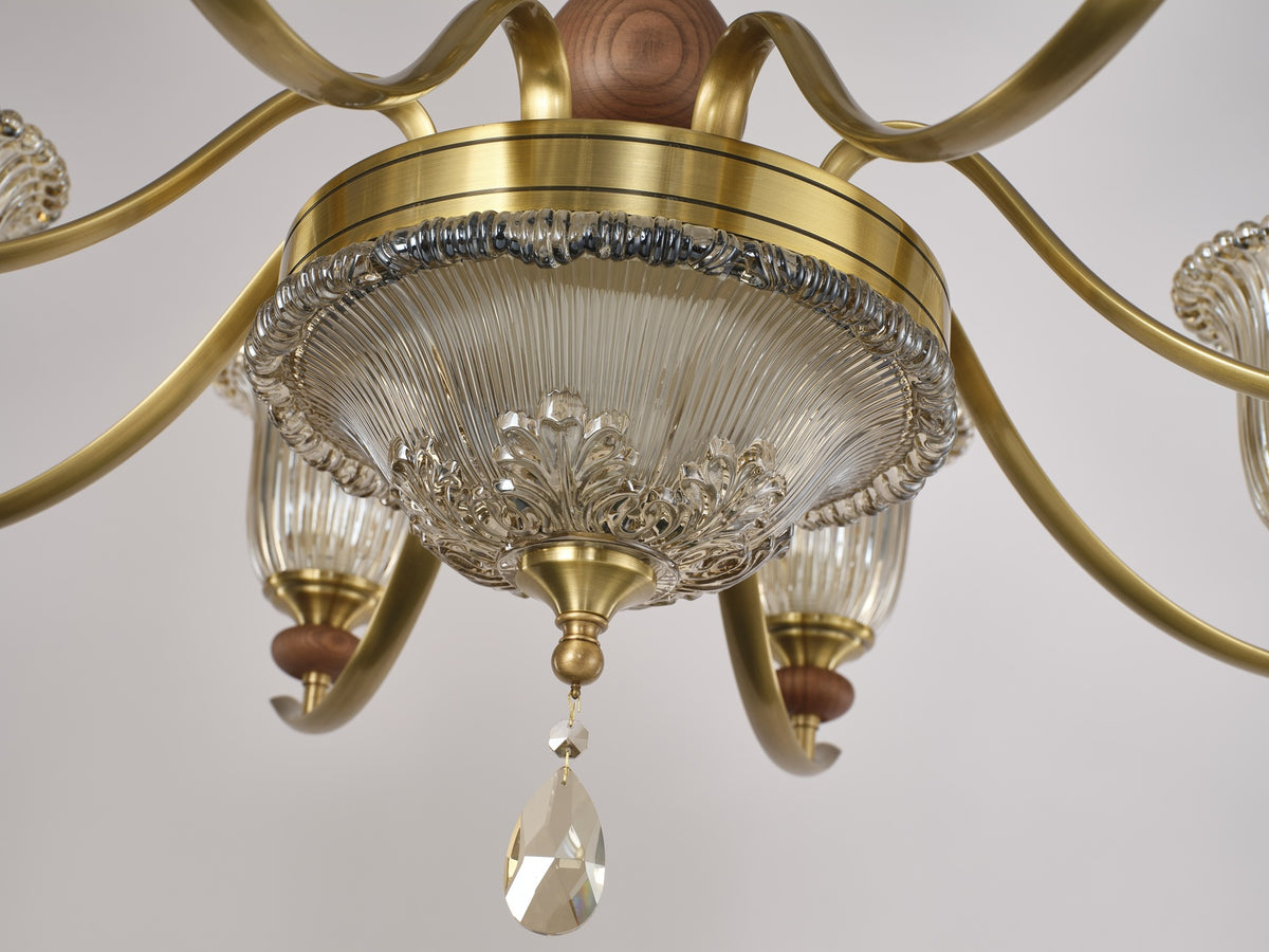 Tullienne ribbed glass bowl and drop - real detail