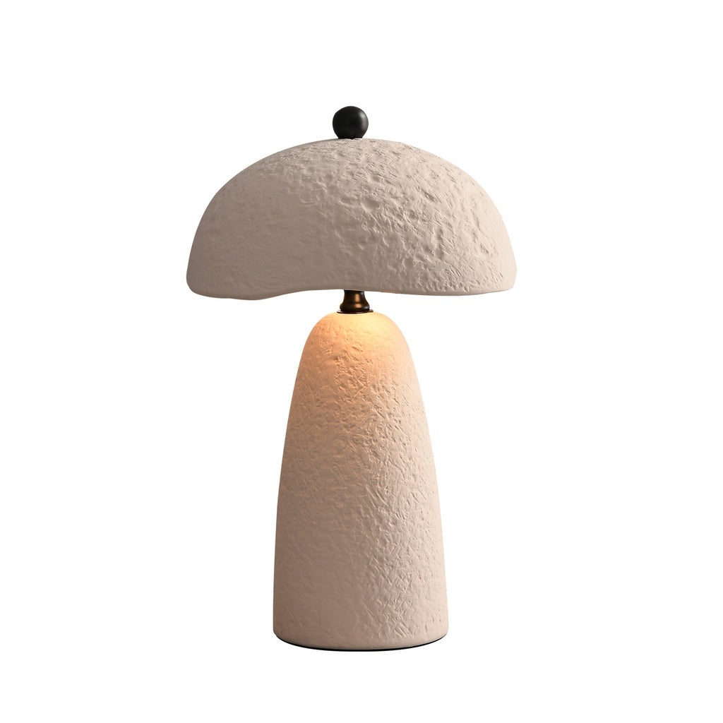 Velmurne textured white ceramic table lamp on a white background