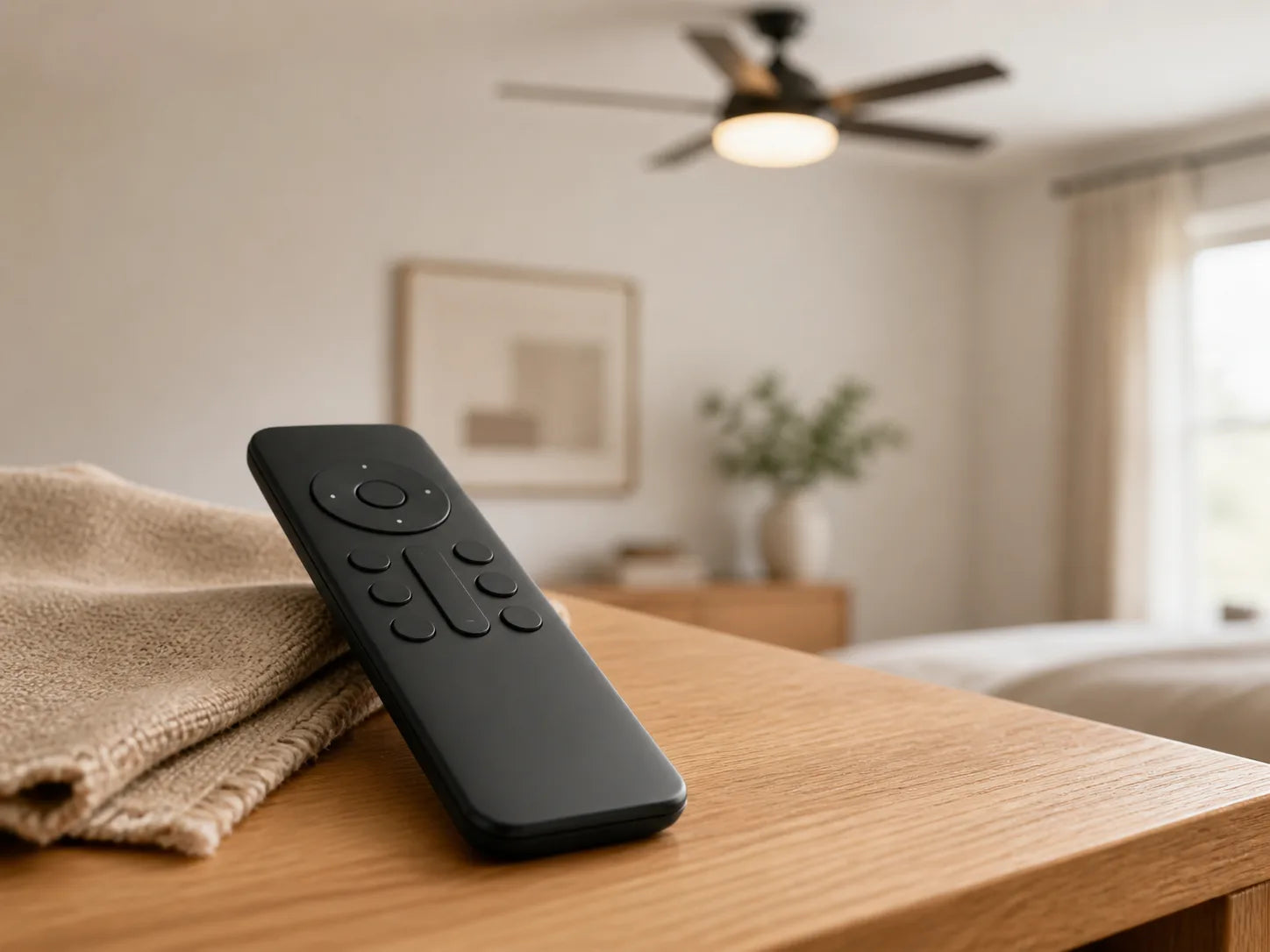 Generic handheld remote control for convenient ceiling fan light operation